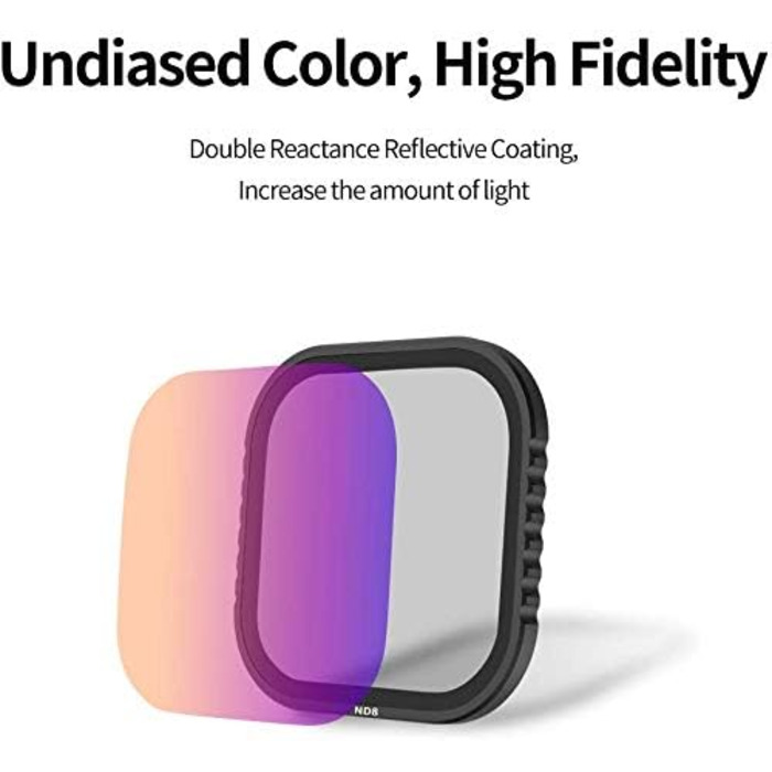 Набір ND фільтрів REYGEAK для GoPro Hero 12/11/10/9 Black: CPL, ND8, ND16, ND32, ND64, ND1000. Фільтри нейтральної щільності та поляризаційний фільтр для екшн-камери GoPro.