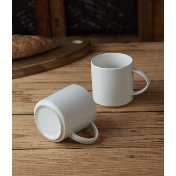 Набір посуду Nebula для 6 осіб, 18-ти частинний: тарілки та миски, керамічний посуд з цвітним малюнком, сервіз, придатний для мікрохвильової печі та посудомийної машини, колір кориця (білий, чашки (355мл 6x))