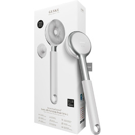 GESKE Sonic LED Full-Body Brush - Щітка для тіла з LED та Sonic-вібрацією | 9 в 1 | Інтенсивне пілінгування та масаж | Глибоке очищення | Білий