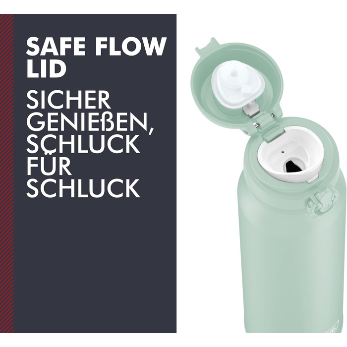 Термос Thermos Ultralight 0,5 л, Soft Mint Mat: нержавіюча сталь, 10 год гаряче / 20 год холодне, герметичний, для води, чаю