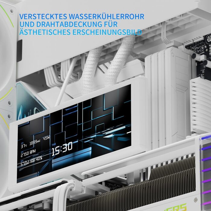 Ігровий корпус Thermalright A70 VISION White ATX з LCD-дисплеєм 9.16'', панорамною підсвіткою та підтримкою 8 вентиляторів