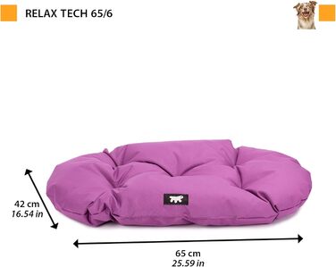 Крісло-ліжко для собак великих порід Ferplast: ортопедичне, знімний чохол, водонепроникне, 110 x 70 x 8 см, фіолетовий