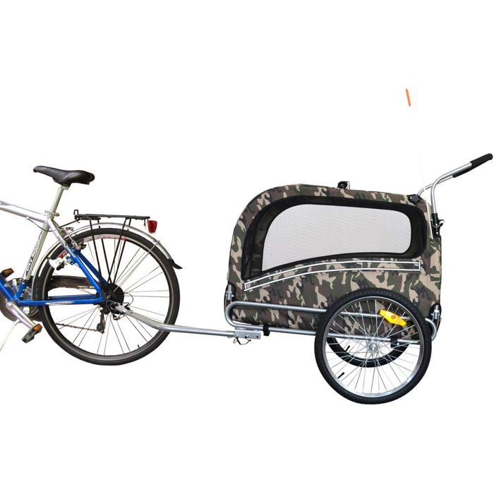 Причіп для собак Papilioshop Argo - зелений (маскування), S-M-L - для собак середніх та великих порід