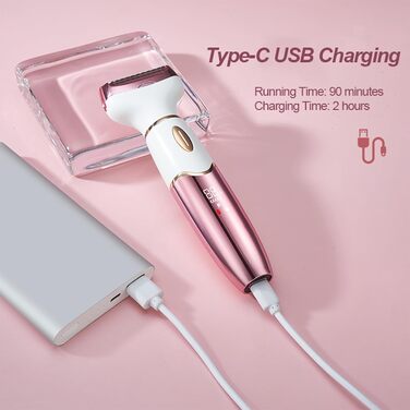 Електричний жіночий набір для гоління 4-в-1: гоління тіла, бікіні, ніг та обличчя, USB-зарядка