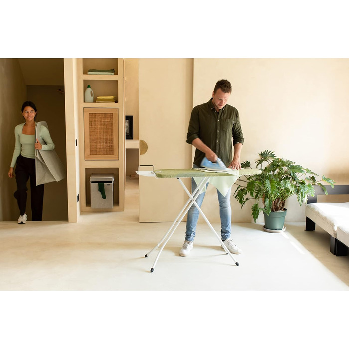 Чохол для прасувальної дошки Brabantia Calm Rustle Size B (124x38 см), бавовна, з м'яким шаром піни та повсті, іржавий відтінок