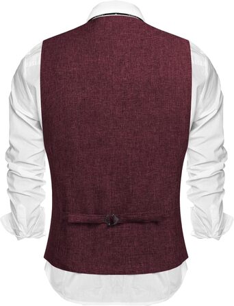 Жилет чоловічий COOFANDY Casual Business Slim Fit, Бордовий (3XL)