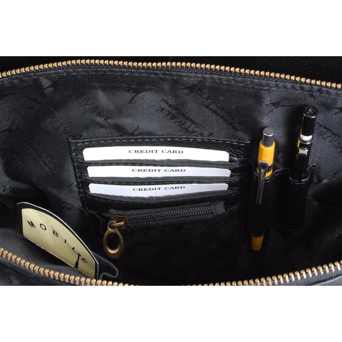 Сумка жіноча шкіряна Catwalk Collection Victoria чорна - велика сумка-тоут через плече з відстібним ременем