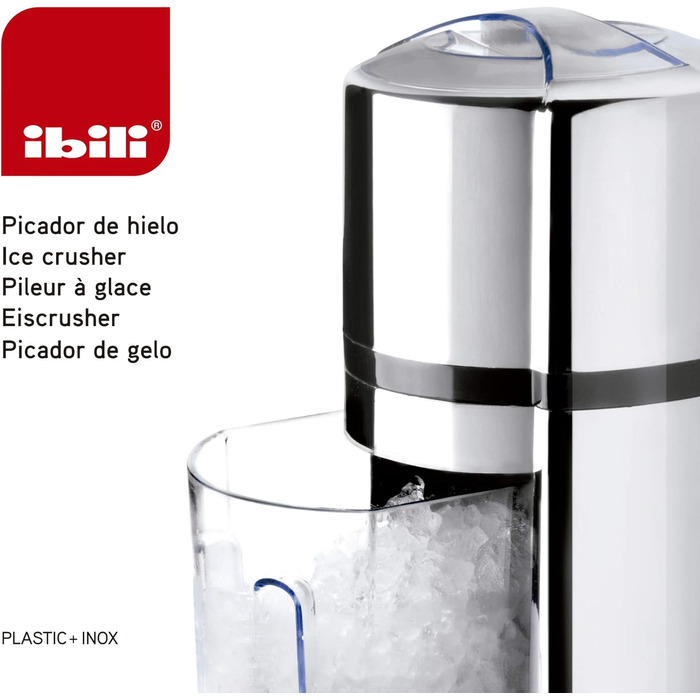IBILI Ice Crusher, Stainless Steel, Silver/Black, 16 x 16 x 26 cm