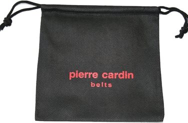 Чоловічий шкіряний ремінь Pierre Cardin, 40 мм, чорний, повна шкіра, розмір 105