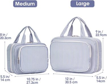 Набір для гігієни Narwey для дівчаток: велика косметичка/валіза для душу з сіткою, зелено-блакитна, L