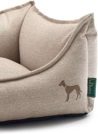 Софа для собак HUNTER Livingston, ліжко для собак, тканина, класичний дизайн, бежевий колір, розмір S, 60 x 43 x 16 см
