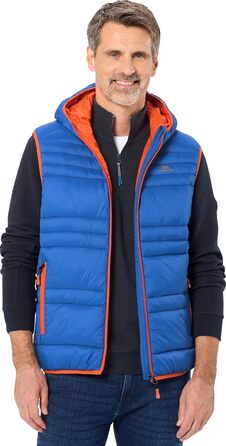 Чоловіча степкова жилетка NORDCAP, легка outdoor жилетка, тепла та вітронепроникна, спортивний гільє з капюшоном та кишенями на блискавці, розмір M-3 (L, Синій)