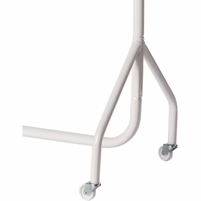 The Shopfitting Shop Clothes Rail 90 cm long x 1.5 m high, robust, 32 mm steel pipe, White