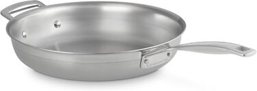 Сковорода Le Creuset з нержавіючої сталі 3-шарова, Ø 28 см, для всіх плит (індукція, духовка), срібляста