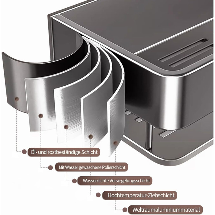 FOLAI Двосекційна кутова поличка для душу без свердління, 30 см, з нержавіючої сталі, сіра. Органайзер для ванної кімнати, швидка сушка, шампунь, тримач для душу.