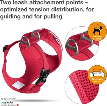 Шлейка для собак Air-Mesh Red XS, червона