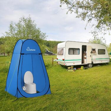 Portable Pop-Up Shower Toilet Privacy Tent - Outdoor Camping Toilet & Shower Cabin - Hiking, Beach, and Travel