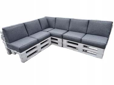 Комплект подушок для трьох європалет (13 шт.), сидіння 60 x 60, колір Silver 23