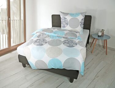 Постільна білизна Bierbaum Mako-Satin бірюзова 6383, Німеччина, 155x220 см + 80x80 см, комфортний розмір