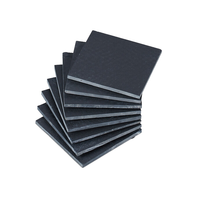 Relaxdays Slate Coasters, Set of 8