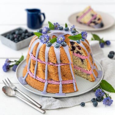 Dr. Oetker 4-Piece Baking Mould Set BACK-HARMONIE, including a springform pan (for flat and tube cakes), a loaf pan, and a Bundt cake pan, with ceramic-reinforced non-stick coating, 1 x 4-piece set
