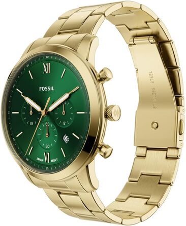 Годинник чоловічий Fossil Neutra Chronograph, кварцовий, з браслетом з нержавіючої сталі (золото та м'ятний)