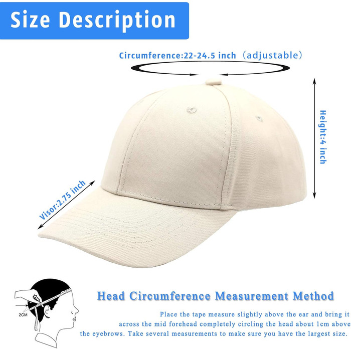 Кепка бейсболка унісекс, 100% бавовна, регульована, однотонна, універсальний розмір, сонцезахисна шапка