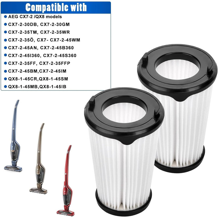 Фільтри для пилососа AEG Ergorapido (CX7, QX8, Animal) - 6 шт.