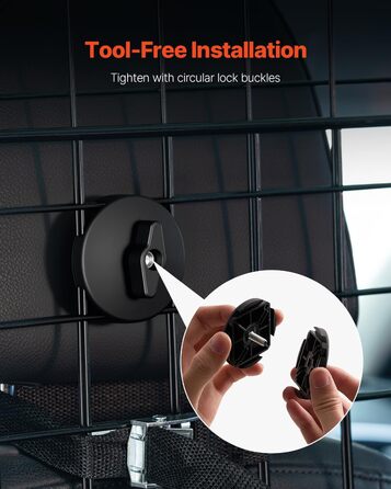 Автобар'єр для собак VEVOR, регульована перегородка, сітка (968x405 мм), захист для заднього сидіння, універсальна бар'єр для SUV, позашляховиків, вантажівок, не складається, 96.5-162 см * 41 см