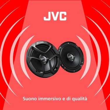 Автоакустика JVC CS-J620 16 см, 2-смугові коаксіальні динаміки, чорні, одиночний