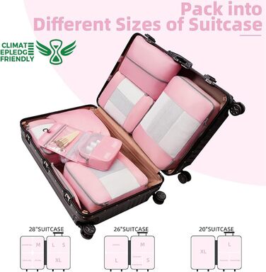 Органайзери для подорожей BAGAIL, набір 10 шт. різних розмірів, для ручної поклажі, колір: м'ятно-зелений