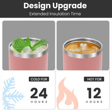 Термокружка-пляшка Riley Joy 2.0 з нержавіючої сталі 1л з трубочкою та ручкою - для кави, напоїв, в дорогу - рожева