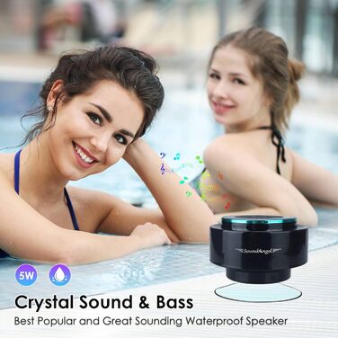 Xleader Shower Bluetooth Speaker Small Music Box, Waterproof Bluetooth Speaker with Suction Cup, Shower Speaker Electronics Gifts Music Box for Girls Boys Men Women