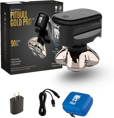 Електричний чоловічий верстат для гоління Skull Shaver Pitbull Gold PRO GX5 для обличчя та голови