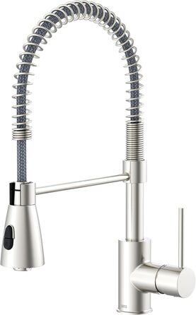 Кухонний змішувач Lenz KALANI² з нікелевим покриттям та висувною лійкою – високий тиск, проста установка, преміум-якість