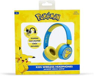 Бездротові навушники Pokemon Pikachu для дітей OTL Technologies, Bluetooth, складні