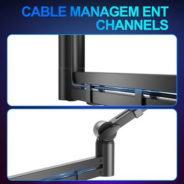 Низькопрофільний мікрофонний важіль, міцний тримач для мікрофону з кріпленням до столу 7 см, адаптери 3/8' та 5/8', для Blue Yeti, подкастів, геймінгу, вантажопідйомність до 2 кг, чорний