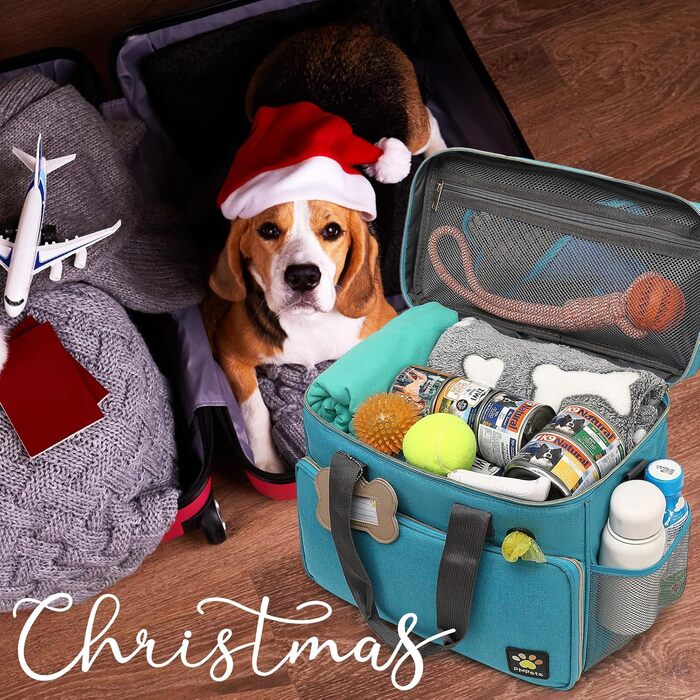 Універсальна переноска для тварин, ідеальна для подорожей та ночівель, аксесуари для котів та собак, стильна сумка-переноска з багатьма кишенями (Океановий блакитний)