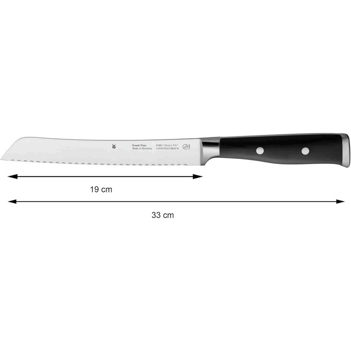 Набір кухонних ножів WMF Grand Class 5 предметів, з бамбуковим блоком, Made in Germany