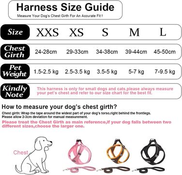 Нашийник для собак з повідком Anti-Pull, світловідбиваючий, для маленьких собак, кошенят, тварин (Червоний, S)