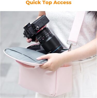 Сумка-рюкзак для фотокамери K&F Concept C-rosa, рожева, для фотографів