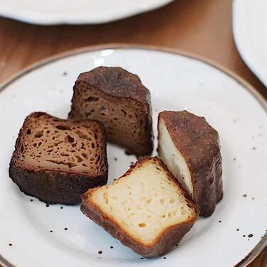 Canele Backform Mini Bordelais Canelé Backforms, Canelé Baking Molds, Bordeaux Baking Mold, Jelly Mold, Muffin Mold, Baking Sheet, Non-Stick for Canelés, Muffins, Pudding, Cupcakes, Bread, Carbon Steel, 12 Cavities
