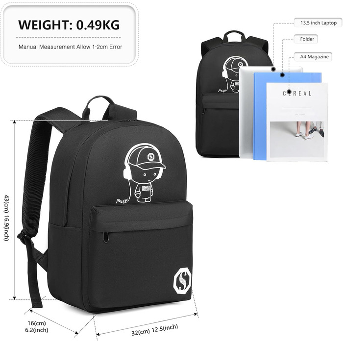 Рюкзак Coege: водонепроникний, для ноутбука 15.4