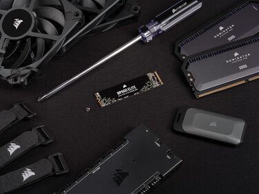 SSD CORSAIR MP600 ELITE 1TB M.2 PCIe Gen4 x4 NVMe - Швидкий диск для ігор та ПК, 7000 МБ/с