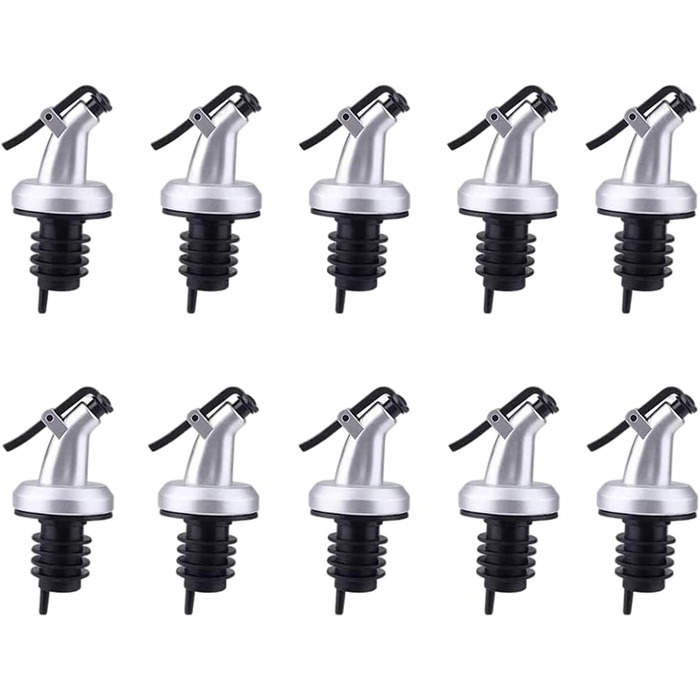 Виливники для пляшок THETAG, 10 шт. - виливання вина, олії, спецій, сиропів (без протікання)