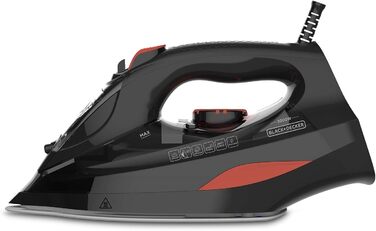 Праска з парою Black+Decker BXIR3000E | 3000 Вт | Керамічна підошва | 200 г/хв | Система захисту від накипу | Вертикальне прасування | Дезінфекція