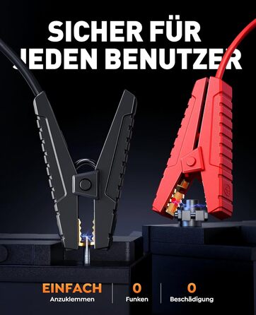 Powerbank Starthilfe 5000A з компресором 150PSI для автомобілів, 12V, бензин/дизель (10.0L), LED, USB-C