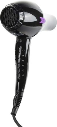 Професійний фен для волосся ID Italian Design з насадкою для укладки, 2200W, 3 температурні та 2 швидкості, матовий чорний