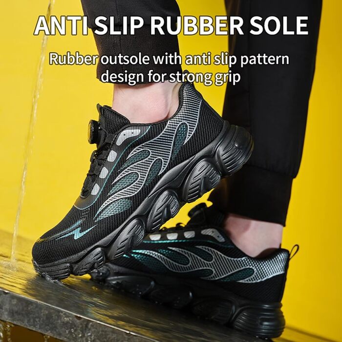 Черевики робочі чоловічі/жіночі Explorer 3.0 S3, чорні, з металевим носком, дихаючі, з швидкою застібкою, 46 EU