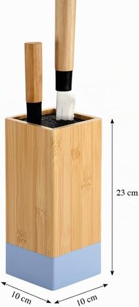 Підставка для ножів KESPER з бамбука та пластику, коричнева, 10x10x23 см